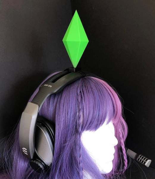 Plumbob Headphone Attachment | The Sims Prop| Fun Gaming Accessory | Streaming Accessory | Headset accessory | The Sims Fan Gift