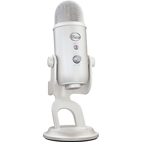 Blue Yeti Premium USB Gaming Microphone for Streaming, PC, Podcast, Computer, Customizable LIGHTSYNC RGB, Bluetooth, 3.5 MM Comp - White Mist - White Mist - Gaming Microphone - Microphone