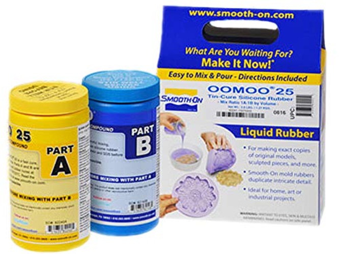 {Cast-1} Oomoo 25-1A:1B Mix by Volume Tin Cure Silicone Rubber - 1 Pint Unit