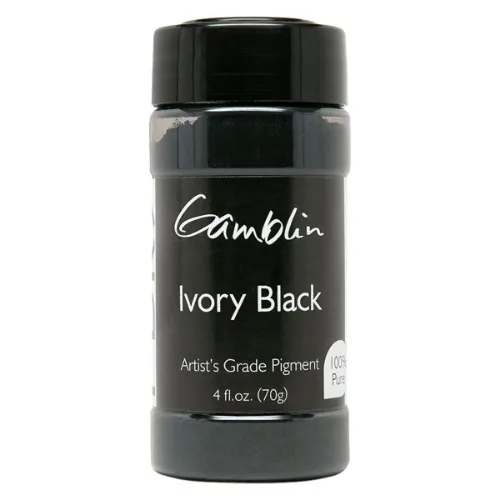 Gamblin Dry Pigment - Ivory Black, 70 Grams