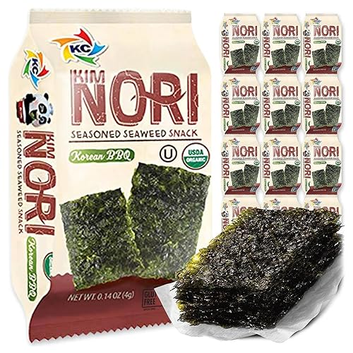 KIMNORI Seasoned Seaweed Snacks Sheets – Organic Korean BBQ 