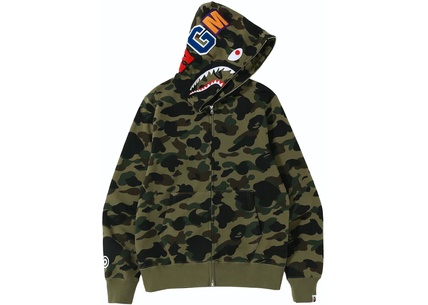 BAPE 1st Camo Shark Full Zip Hoodie (FW23) Green