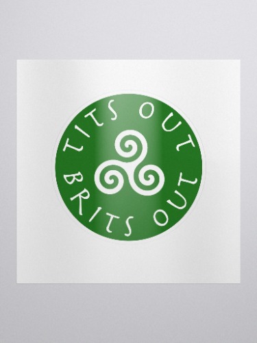 Tits Out Brits Out Sticker