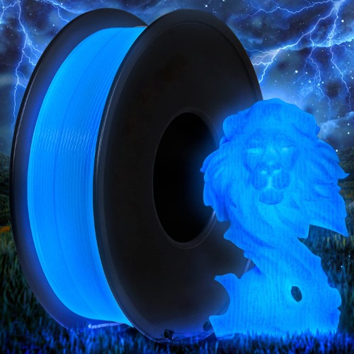 TEQStone Glows Blue in the Dark PLA-filament 1,75 mm, 3D-printerfilament 1 kg spoel