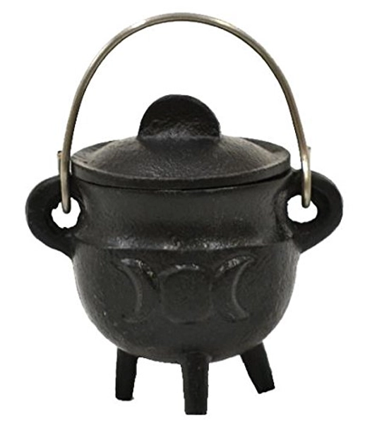VIKROM Small Triple Moon Cast Iron Cauldron