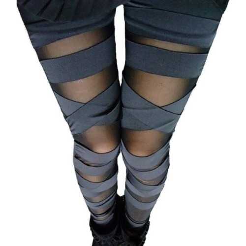 Transparent Mesh Leggings for a Casual Look