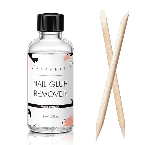 Makartt Nail Glue Remover for Press on Nails - 30ML Press On Nail Remover Easy Removal Debonder for Glue on Nail Tips,Non-Acetone Nail Polish Remover - 1.05 Fl Oz (Pack of 1)