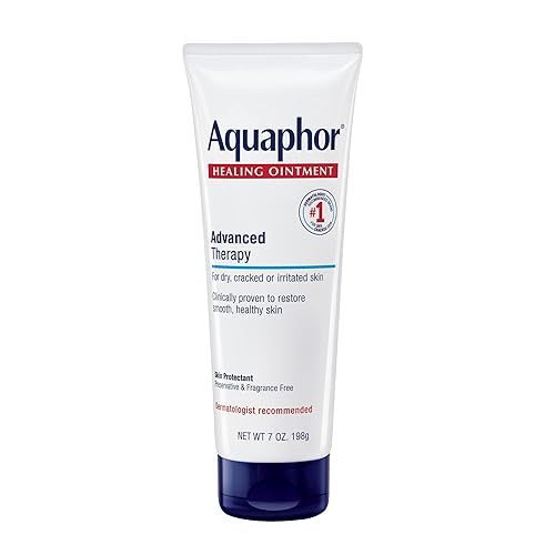 Aquaphor Healing Ointment Advanced Therapy Skin Protectant, Body Moisturizer for Dry Skin, Minor Cuts and Burns, Dry Cuticles, Cracked Heels, Hands and Lips, 7 Oz Tube - 7 Ounce (Pack of 1)