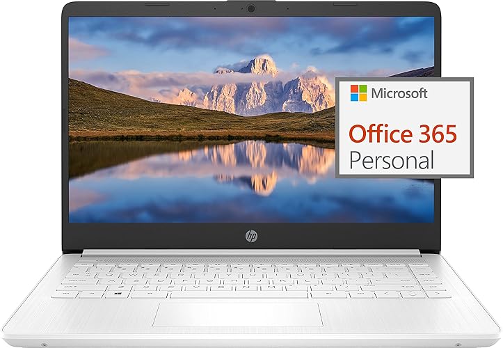 HP Newest 14" Ultral Light Laptop for Students and Business, Intel Quad-Core N4120, 8GB RAM, 192GB Storage(64GB eMMC+128GB Micro SD), 1 Year Office 365, Webcam, HDMI, WiFi, USB-A&C, Win 11 S - 8GB RAM | 192GB Storage - Snowflake White