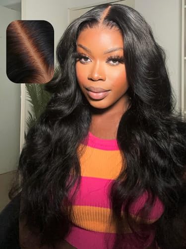 UNICE Pre Everything Glueless Frontal Wig Body Wave 13X4 HD Pre Cut Lace Front Wigs Human Hair Pre Bleached Invisible Bye Bye Knots Wig Pre Plucked 150% Density 18inch - 18 Inch - First Ever Glueless Frontal Body Wave Wig