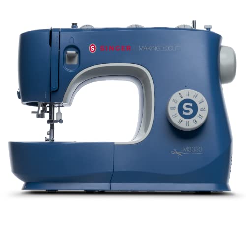 SINGER Making The Cut Sewing Machine with 97 Stitch Applications & Accessory Kit M3330, Simple & Easy To Use, Perfect For Beginners, Blue. - M3330 - Sewing Machine