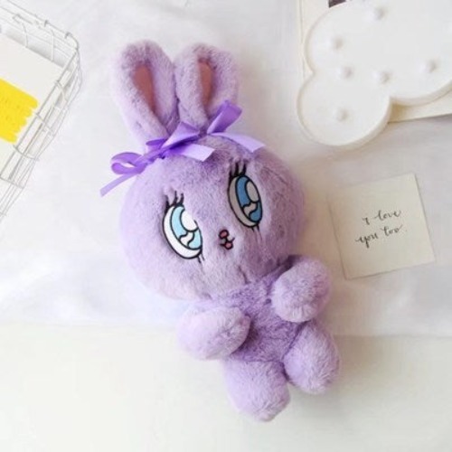 Soft and Cuddly Bunny Plush - Purple