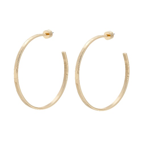 2" Hammered Hoops - GOLD