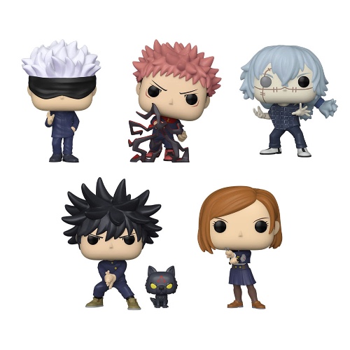 Funko Pop! Jujutsu Kaisen - Set of 5 - Gojo, Itadori, Mahito, Megumi w/Dogs and Nobara