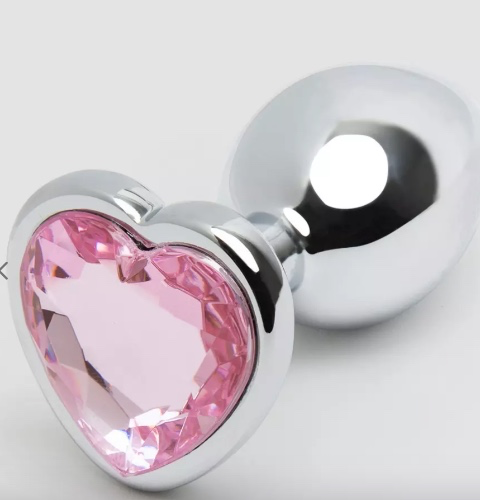 Lovehoney Jewelled Heart Aluminium Butt Plug 