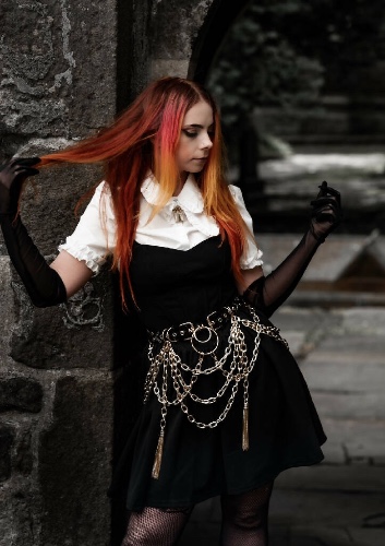 Asmodeus pvc and chain belt | Silver