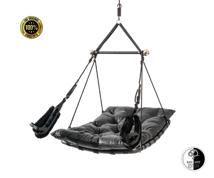 Love swing luxury - leather or faux leather BLACK