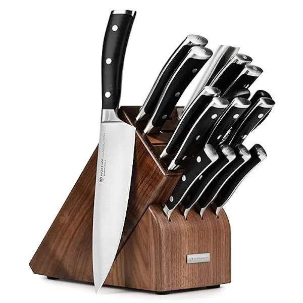 Wusthof Classic Ikon 16 Piece Knife Set with Walnut Block - 10 Piece (Walnut)