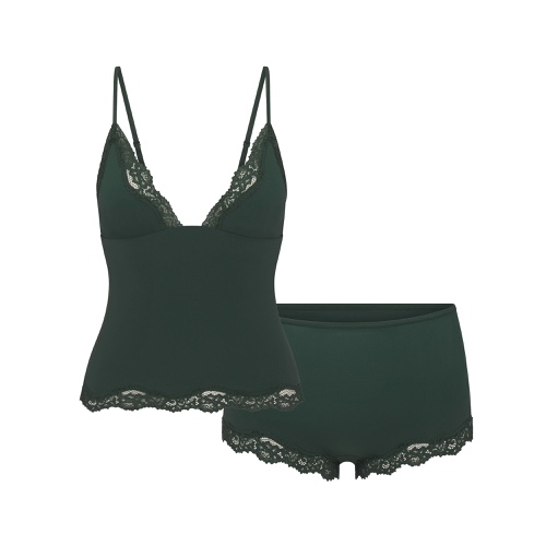  LACE CAMI AND BOY SHORT SET 