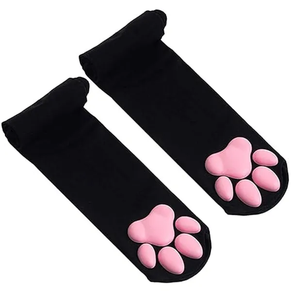 Grip Socks Paw Thigh High Socks