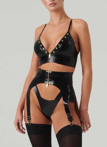 Latex Soho Lingerie Set | L / Black