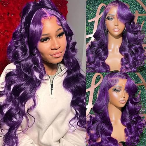 YMS Human Hair Wigs for Black Women HD Lace Front Wigs Human Hair 150% Density Glueless Wigs Human Hair Pre Plucked Ombre Red Frontal Wigs Human Hair ( 24 inch,13x4 Lace Front Wig ) - 18 Inch