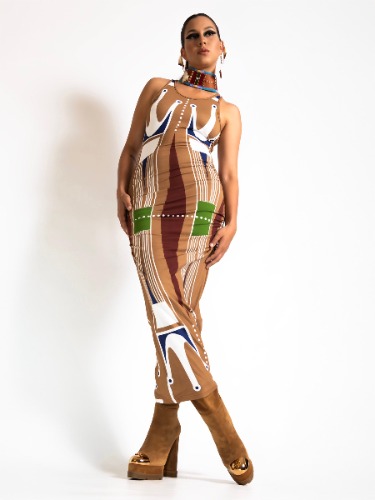 "Earth painted" Bodycon 
