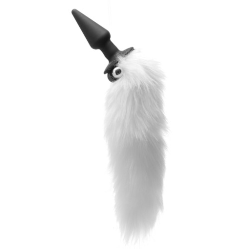 Tailz® White Fox Tail Vibrating Anal Plug - White