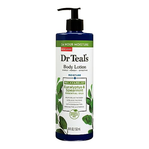 Dr Teal's DCP Products Body Lotion Moisture Rejuvenating Eucalyptus & Spearmint, 16 fl oz Pack of 4 (Yes) - 16 Fl Oz (Pack of 4)