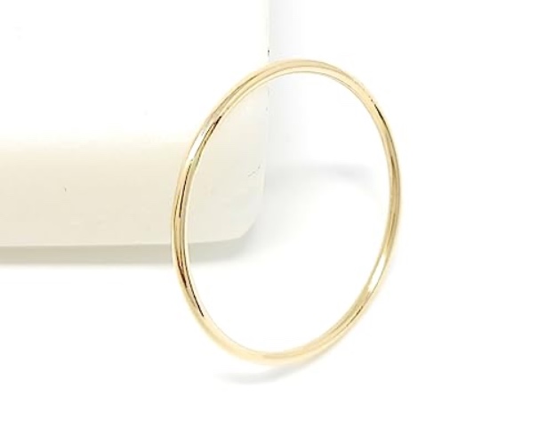 Solid 14k Gold Thin Stacking Ring (yellow-gold, 2.5) - yellow-gold - 2.5