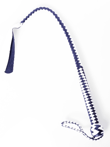 Black & White Braided Leather Hunter Whip | Default Title