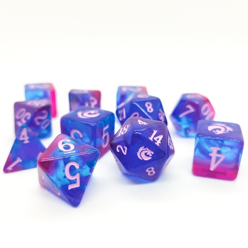 Mystic Storm from Mystic Dragon Games - 11-piece dice set