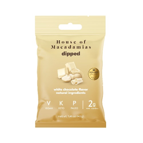 White Chocolate Dipped Macadamia Nuts (12 Bags)