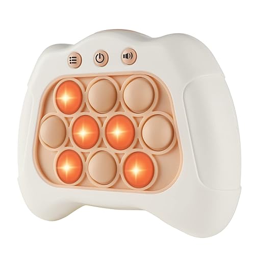 Intoypad Pop The Target! Handheld Speed Pushing Game Machine: A Fun Multiplayer Game for Family. Fidget Game Toy Christmas Toys Gifts for 6 7 8 9 10 11 12 Years Old Kids Road Trip Car Games Kids White - White