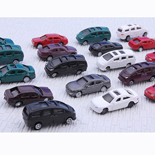1:150 Scale Gauge N Painted Plastic Model Car for Building Train Layout (Pack of 100) - 
