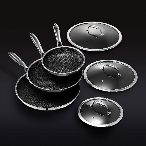 Hybrid Fry Pan Set with Lids, 6pc | Default Title