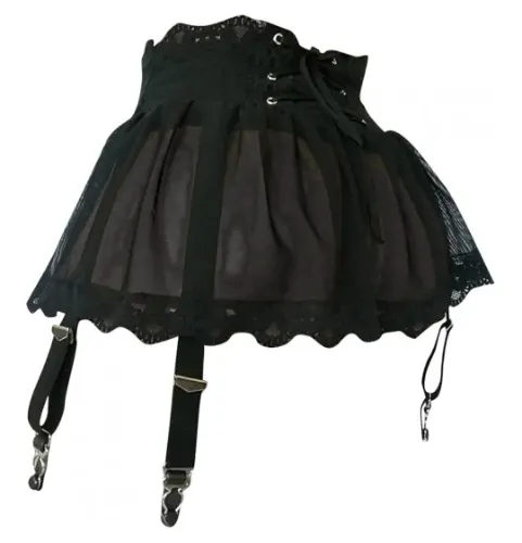 Lacy panties and mini skirt