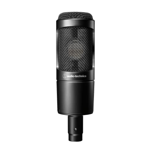 Audio-Technica AT2035 Cardioid Condenser Microphone, Perfect for Studio, Podcasting & Streaming, XLR Output, Includes Custom Shock Mount, Black - AT2035