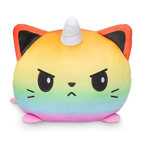 TeeTurtle - Giant Moody Kittencorn Plushie - Angry Rainbow - Huggable, Soft, Pillowy, Sensory Toy Stuffed Animals That Show Your Mood - Gift for Kids and Adults! - Angry Rainbow Kittencorn
