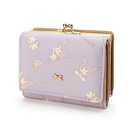 kofoviv Cute Fashionable Cartoon character Small Wallet Short Ladies Girls Purses Leather Trifold Wallets Money Bag (A) - A