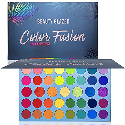 Color Fusion Eyeshadow Palette Highly Pigmented 39 Shades Pink Purple Matte and Shimmers Makeup Palette, Blendable Waterproof Eye Shadow, Cruelty- Free Makeup Pallet, Full Face Eye Make Up - Color Fusion
