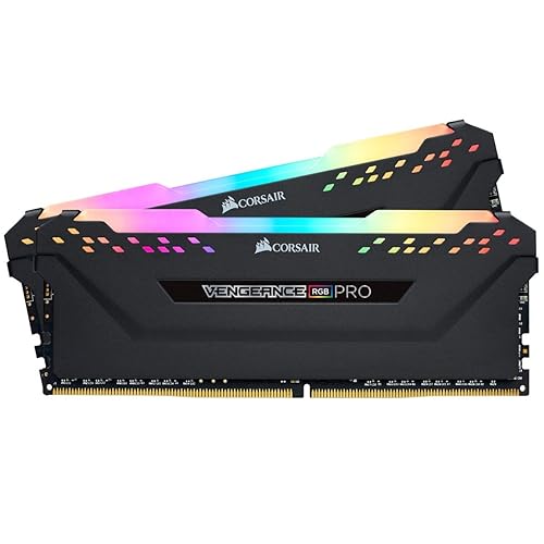Corsair Vengeance RGB Pro 32GB (2x16GB) DDR4 3200 (PC4-25600) C16 Desktop Memory - Black - Black - 32GB (2x16GB) - 3200MHz - RGB Pro