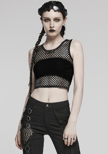 Chandra Fishnet | CROPPED TANK TOP - MEDIUM/LARGE