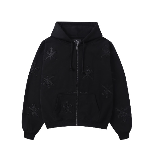 BLACKOUT DAGGER EMBROIDERY HOODIE | M
