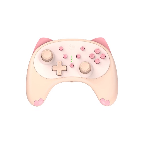 IINE Cute Switch Controller, Bluetooth Cartoon Kitten Nintendo Switch Controllers Wireless, Kawaii Light Switch Gaming PC Controller with TURBO/Double Vibration Function - Orange