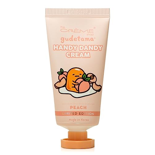The Crème Shop Korean Cute Scented Pocket Portable Soothing Advanced Must-Have on-the-go x Sanrio Hello Kitty Handy Dandy Cream (Peach) - 1 Count (Pack of 1)