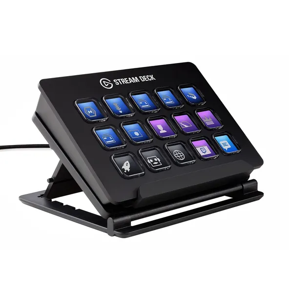 Elgato Stream Deck Classic - Live production controller with 15 customizable LCD keys and adjustable stand, trigger actions in OBS Studio, Streamlabs, Twitch, YouTube and more, works with PC/Mac - Stream Deck 15 Keys (Classic)