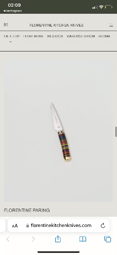 Florentine Paring Knife 