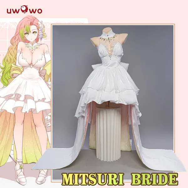 【Pre-sale】Uwowo Demon Slayer Fanart: Mitsuri Bride Ver. Cosplay Costume | 2XL-3XL