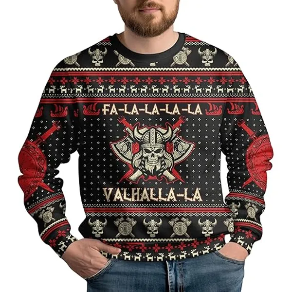 Unisex Animal Print Ugly Sweater, Xmas Pullover Sweatshirt for Animal Lovers